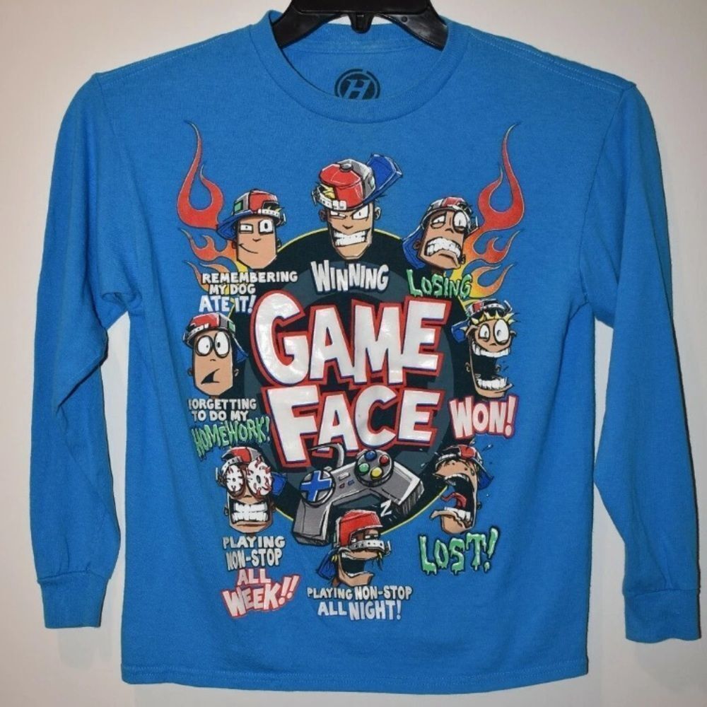 Game Face T-shirt Size L (10-12)
